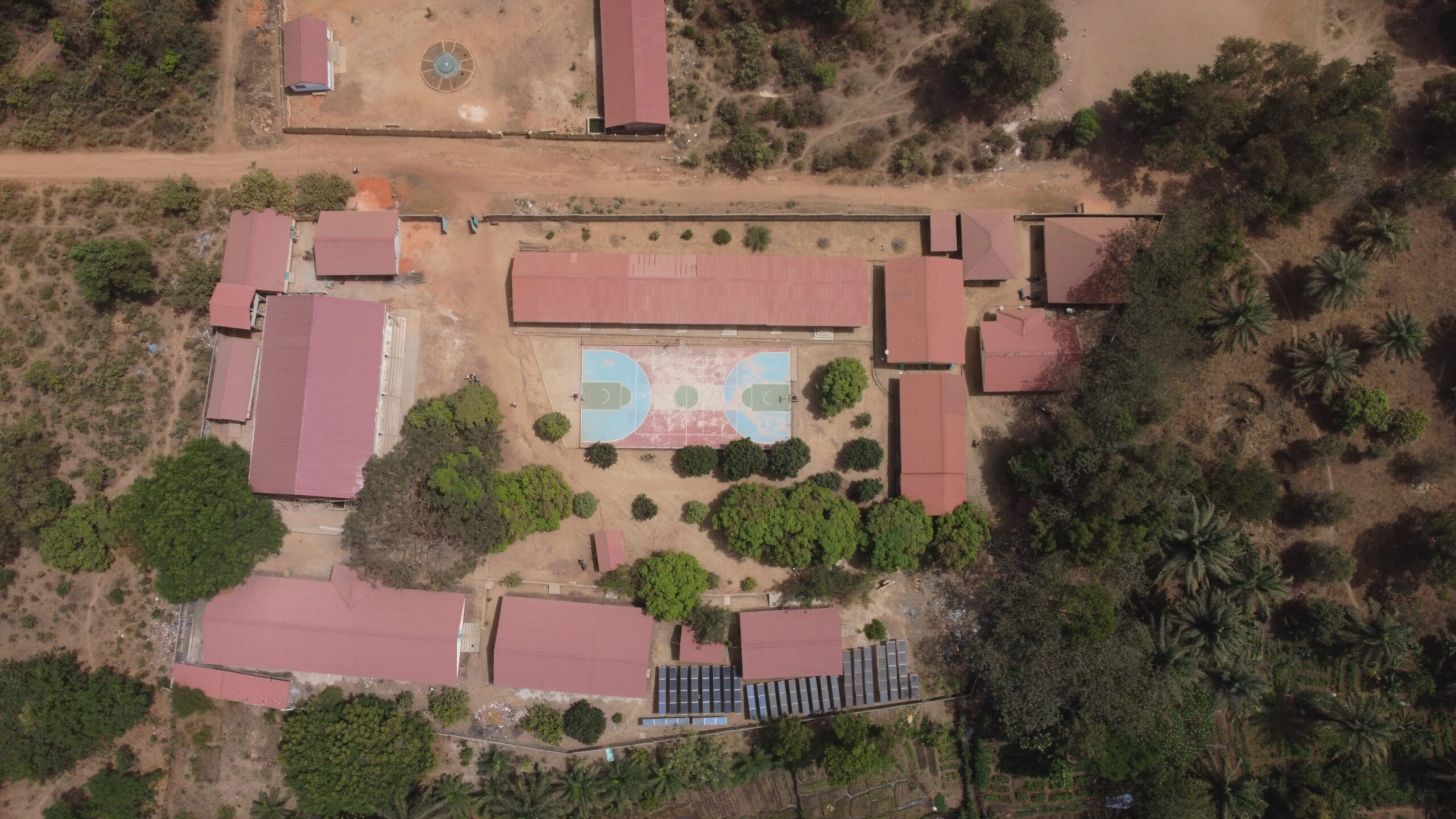 Luftbild der Berufsschule, Februar 2024